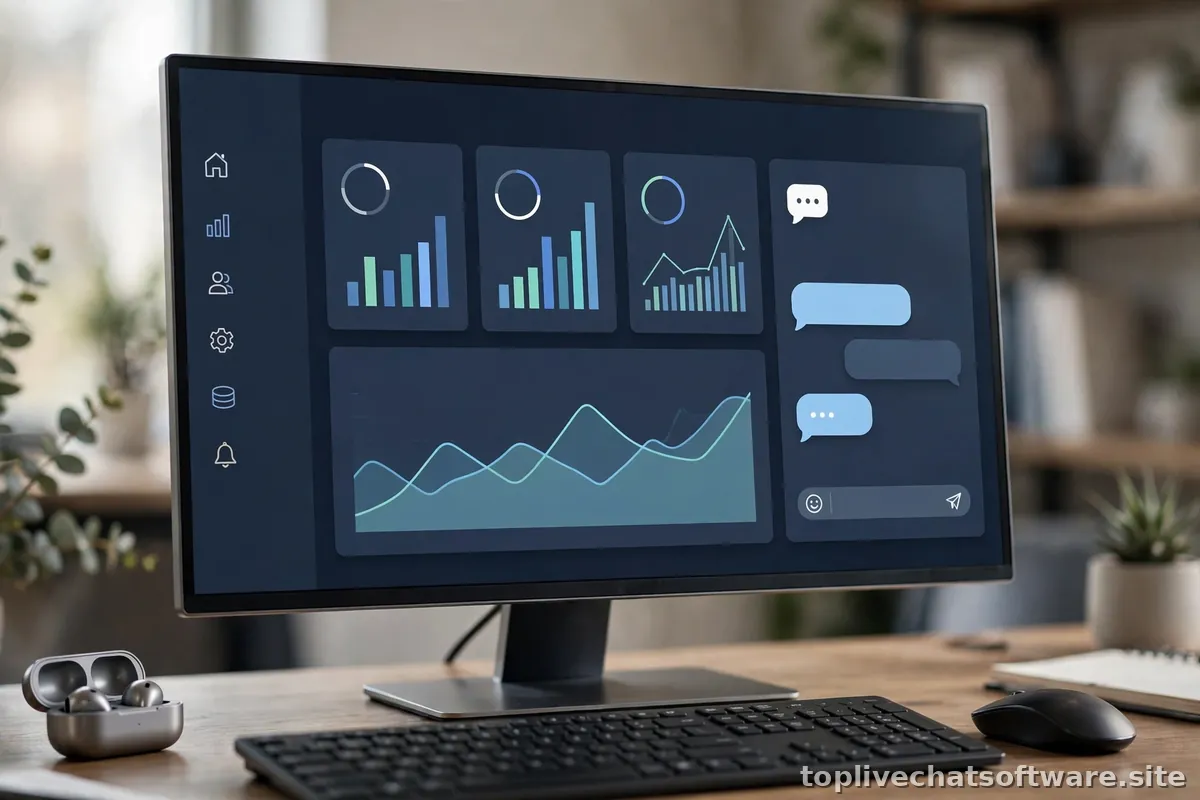 A SaaS dashboard greeting a new user with a welcome chat message